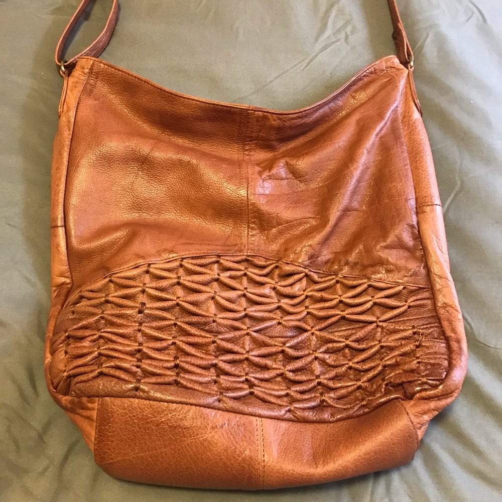Anthropologie leather Crossbody purse